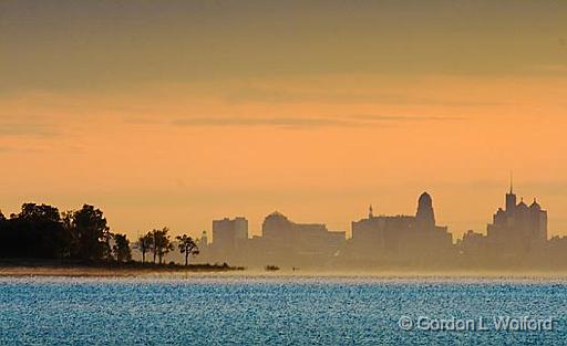 Buffalo Skyline At Sunrise_51942.jpg - Photographed from Crystal Beach, Ontario, Canada.